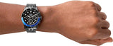 Fossil FS5835 FB-01 Chronograph Men’s Watch – Black Dial with Grey Steel Strap