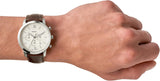 Fossil FS5380 Neutra Chronograph Men’s Watch – White Dial & Brown Leather Strap