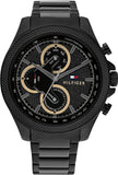 Tommy Hilfiger 1792081 Clark Chronograph Men's Watch – Black Dial & Black Steel Strap