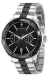 Maserati R8873627003 Circuito Chronograph Men's Watch – Black Dial & Two-Tone Steel Strap
