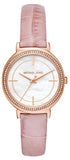 Michael Kors MK2663 Cinthia Quartz Women's Watch – Mother of Pearl Dial & Pink Leather Strap
