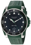 Gucci YA136310 Dive Men's Watch – Black Dial & Green Rubber Strap