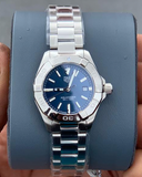Tag Heuer Aquaracer Women's Watch WBD1412.BA0741 – Blue Dial with Silver Steel Strap