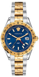 Versace V11060017 Hellenyium GMT Men's Watch – Blue Dial & Two-Tone Steel Strap
