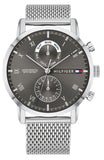Tommy Hilfiger 1710402 Kane Quartz Men's Watch – Black Dial & Silver Mesh Bracelet