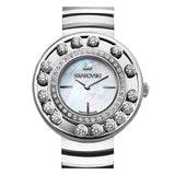 Swarovski Lovely Crystal Mother of Pearl Dial Silver Steel Strap Watch for Women - 1160307