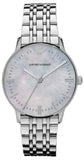 Emporio Armani AR1602 Classic Quartz Women's Watch – Mother of Pearl Dial & Silver Steel Strap