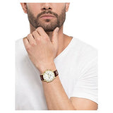 Tommy Hilfiger Harrison White Dial Brown Leather Strap Watch for Men - 1790874