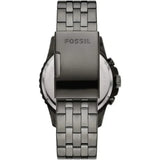 Fossil FB-01 Chronograph Black Dial Grey Steel Strap Watch for Men - FS5835