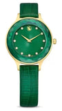 Swarovski 5650005 Octea Nova Crystals Women's Watch – Green Dial & Matching Green Leather Strap