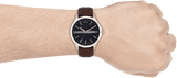 Armani Exchange Hampton AX2133 Men's Chronograph Watch – Blue Dial with Brown Leather Strap