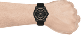 Armani Exchange Outerbanks AX1343 Men's Chronograph Watch – Black Dial with Black Silicone Strap