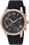 Guess W1135L4 Solar Women's Watch – Black & Rose Gold Dial & Black Rubber Strap (40mm)