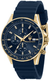 Maserati R8871640004 SFIDA Chronograph Men's Watch – Blue Dial & Blue Rubber Strap