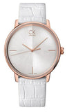 Calvin Klein K2Y2X6K6 Accent Women's Watch – Elegant White Dial with Matching Leather Strap