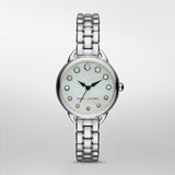 Marc Jacobs Betty Mother of Pearl White Dial Silver Steel Strap Watch for Women - MJ3510