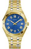 Guess GW0575G6 Asset Men's Watch – Blue Dial & Gold Steel Strap with Quartz Movement