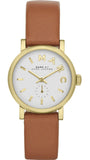 Marc Jacobs MBM1317 Baker Quartz Women’s Watch – White Dial & Brown Leather Strap