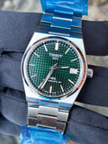 Tissot T137.207.11.091.00 PRX Powermatic 80 Men's Watch – Green Dial & Silver Steel Strap