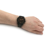 Fossil FS5525 Neutra Chronograph Men’s Watch – Black Dial & Black Steel Strap