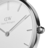 Daniel Wellington Petite Bondi White Dial White Leather Strap Watch For Women - DW00100190