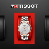 Tissot Le Locle Powermatic 80 Diamonds Silver Dial Two Tone Steel Strap Watch For Men - T006.407.22.036.01