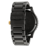 Nixon 51-30 Chronograph Black Dial Black Steel Strap Watch for Men - A083-1041