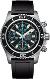 Breitling Superocean Chronograph II 44 A1334102/BA83 Men's Automatic Watch – Black Dial with Rubber Strap