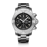 Breitling Avenger Chronograph 43 A13385101B1A1 Men's Watch with Black Dial & Silver Steel Strap