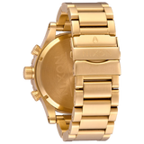 Nixon 51-30 Chrono Black Dial Gold Steel Strap Watch for Men - A083-510