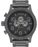 Nixon 51-30 Chronograph Grey Dial Grey Steel Strap Watch for Men - A083-1062