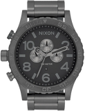Nixon 51-30 Chrono Gunmetal Dial Gunmetal Steel Strap Watch for Men - A083-632