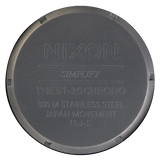 Nixon 51-30 Chrono Gunmetal Dial Gunmetal Steel Strap Watch for Men - A083-632