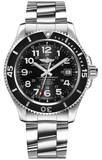 Breitling Superocean II 42mm A17365C9 Men's Calibre 17 Automatic Watch – Black Dial with Stainless Steel Strap
