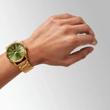 Nixon Sentry Green Dial Gold Steel Strap Watch for Men - A356-1919