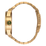 Nixon Sentry Green Dial Gold Steel Strap Watch for Men - A356-1919
