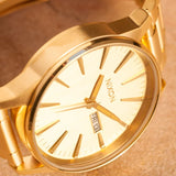 Nixon Sentry Gold Dial Gold Steel Strap Watch for Men - A356-502