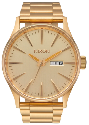 Nixon Sentry Gold Dial Gold Steel Strap Watch for Men - A356-502