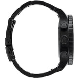Nixon 48-20 Chrono Black Dial Black Steel Strap Watch for Men - A486-1320