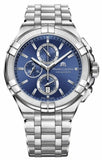 Maurice Lacroix AI1018 Aikon Chronograph Men’s Watch – Blue Dial & Silver Steel Strap