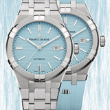 Maurice Lacroix AI6008 Aikon Automatic Men’s Watch – Sky Blue Dial & Silver Steel Strap