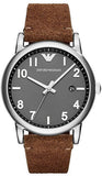 Emporio Armani AR11070 Luigi Quartz Men's Watch – Gray Dial & Brown Leather Strap