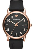 Emporio Armani AR11097 Luigi Quartz Men's Watch – Black Dial & Black Rubber Strap