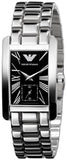 Emporio Armani AR0157 Women's Watch – Classic Black Dial & Silver Stainless Steel Strap