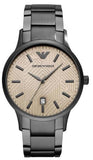 Emporio Armani AR11183 Renato Quartz Men's Watch – Beige Dial & Grey Steel Strap