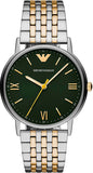 Emporio Armani AR11228 Kappa Quartz Men's Watch – Black Dial & Two-Tone Mesh Bracelet