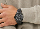 Armani Exchange Banks AX1722 Men's Chronograph Watch – Black Dial with Black Stainless Steel Strap