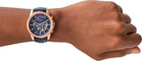 Men's Armani Exchange Banks Chronograph Watch AX1723 – Blue Dial & Blue Leather Strap