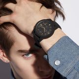 Armani Exchange Outerbanks AX7105 Men's Chronograph Watch – Black Dial with Black Stainless Steel Strap