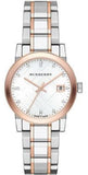 Burberry BU9214 The City Women's Watch – Silver Dial & Two-Tone Steel Strap